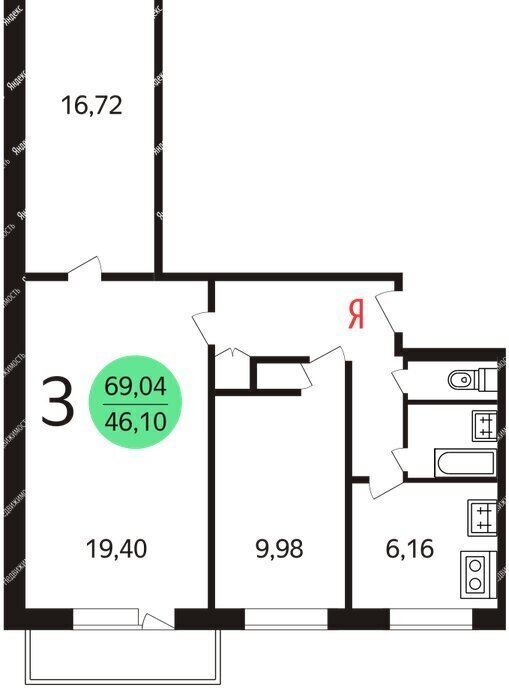 квартира г Москва метро Дубровка ул 6-я Кожуховская 21 фото 19