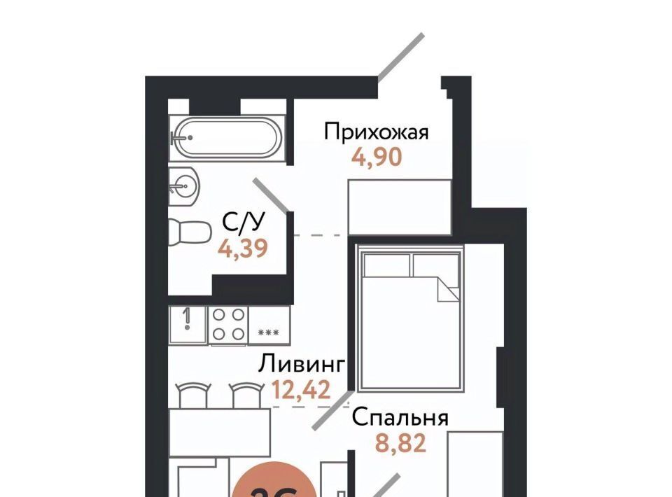 квартира г Томск р-н Ленинский пр-кт Ленина 206в ЖК «Квартал 1604» фото 1