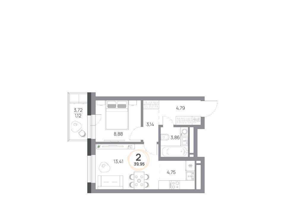 квартира г Красноярск р-н Октябрьский ул Азовская 1/1 фото 1