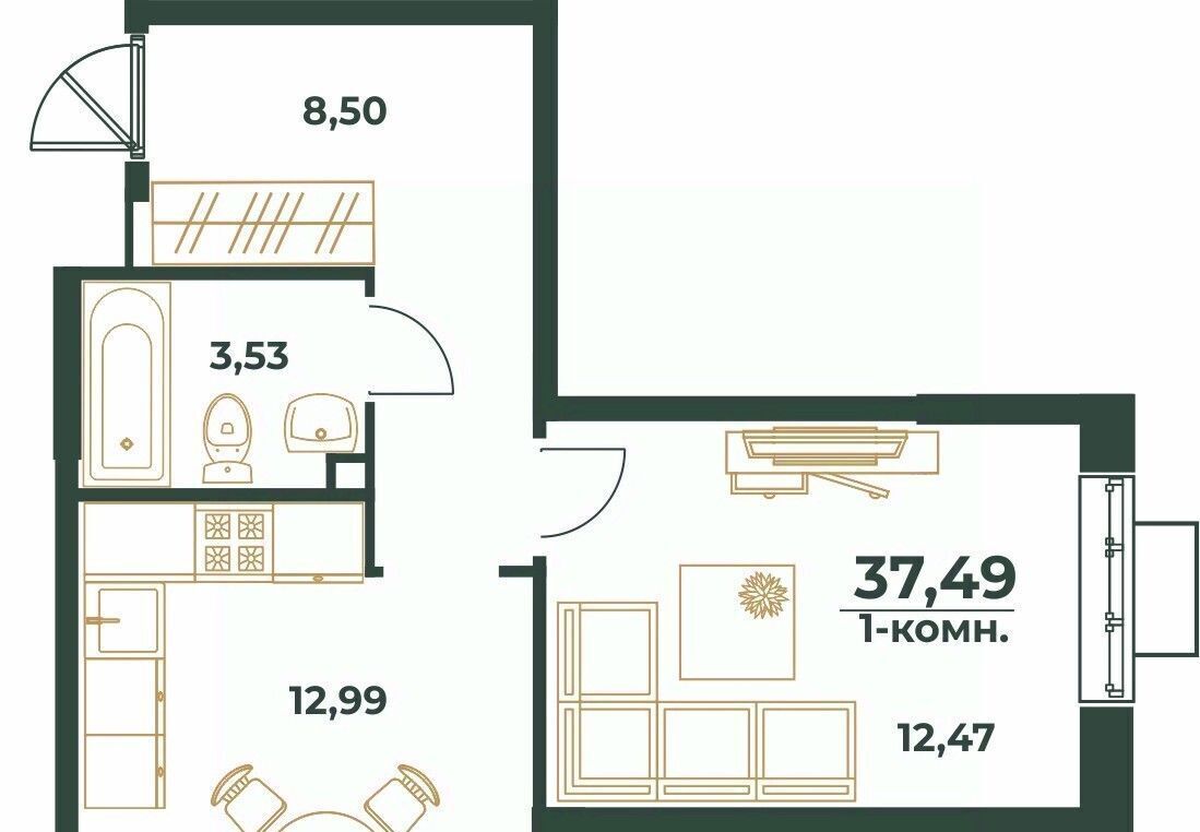 квартира г Хабаровск р-н Индустриальный Южный микрорайон ул Малиновского фото 1