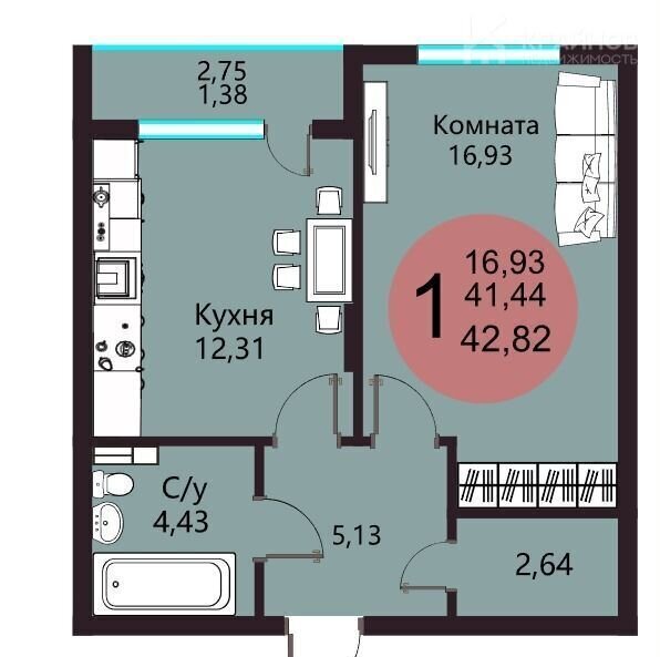 квартира г Воронеж р-н Коминтерновский ул Независимости 78 фото 2