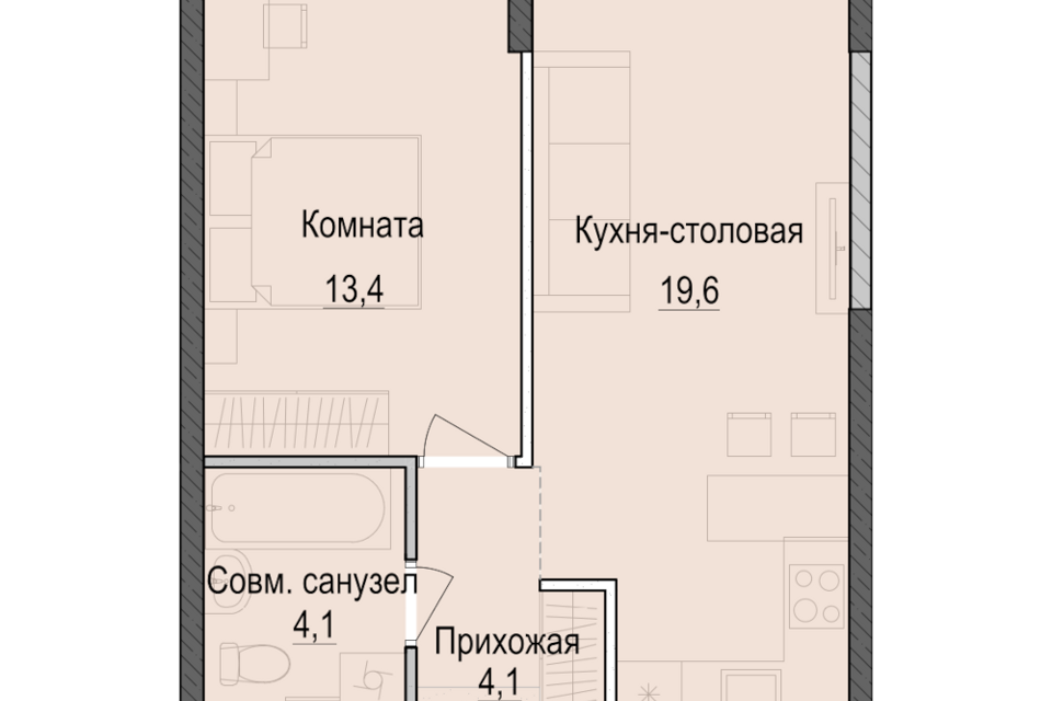 квартира г Казань ул Южно-Промышленная 7/1 Республика Татарстан Татарстан, городской округ Казань фото 1