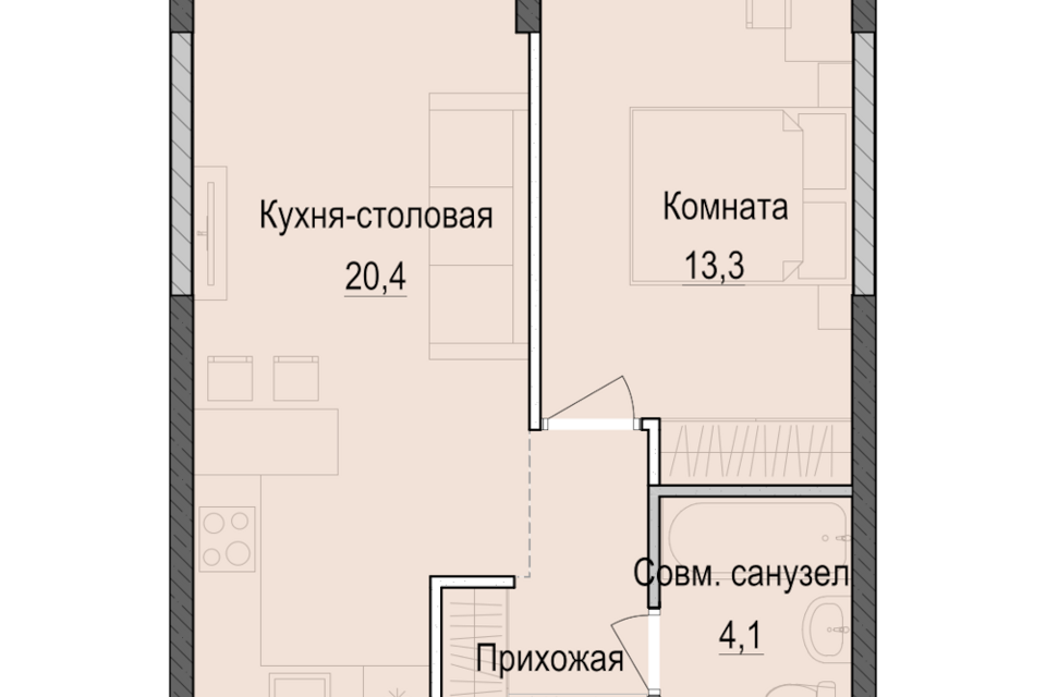 квартира г Казань ул Южно-Промышленная 7/1 Республика Татарстан Татарстан, городской округ Казань фото 1