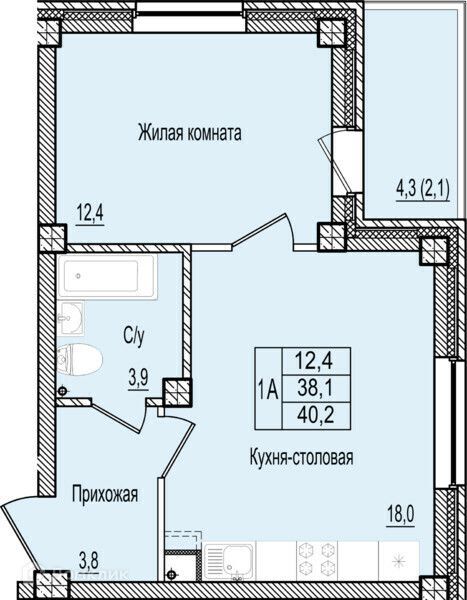 квартира г Псков городской округ Псков, Строящийся жилой дом фото 1