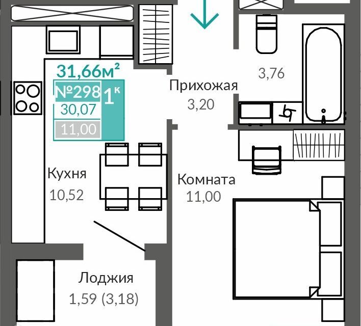 квартира г Симферополь ул Святителя Гурия городской округ Симферополь фото 1