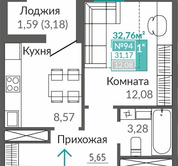 квартира г Симферополь ул Святителя Гурия городской округ Симферополь фото 1