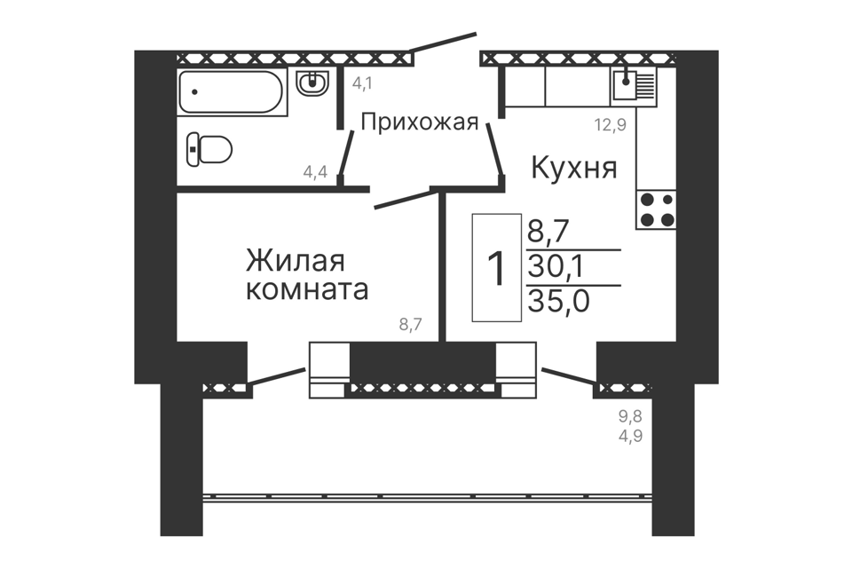 квартира г Благовещенск ул Рабочая 60 городской округ Благовещенск фото 1