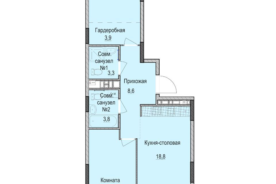 квартира г Казань Республика Татарстан Татарстан, городской округ Казань, Ферма-2 фото 1