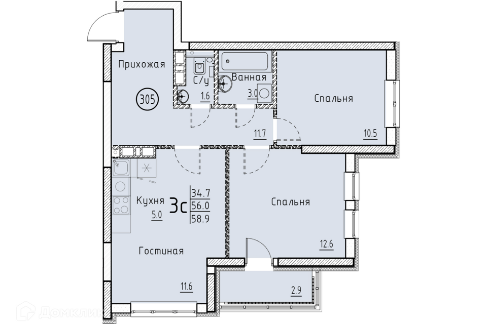 квартира г Энгельс ул Марины Расковой 6 Энгельсский район фото 1