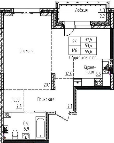 квартира г Барнаул ул Короленко 86 муниципальное образование Барнаул фото 1