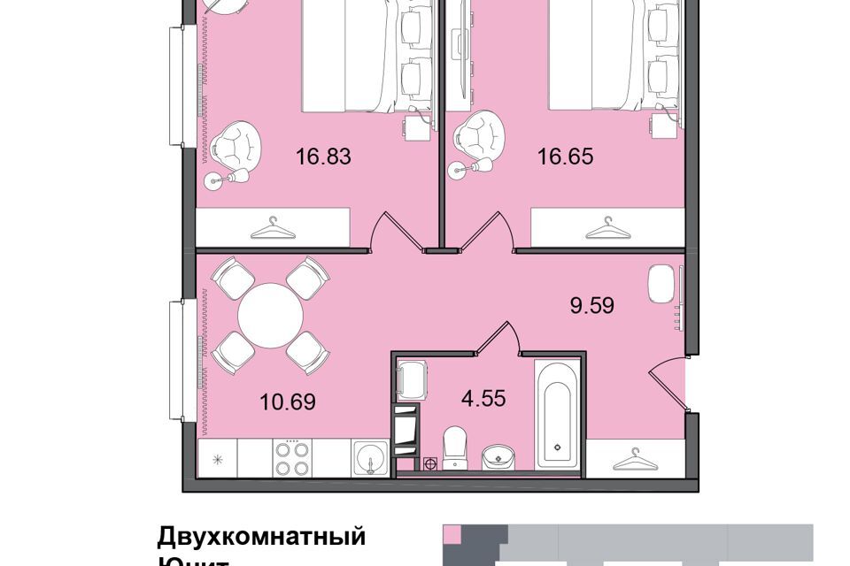 квартира г Санкт-Петербург пр-кт Витебский 101к/1 Московский район фото 1