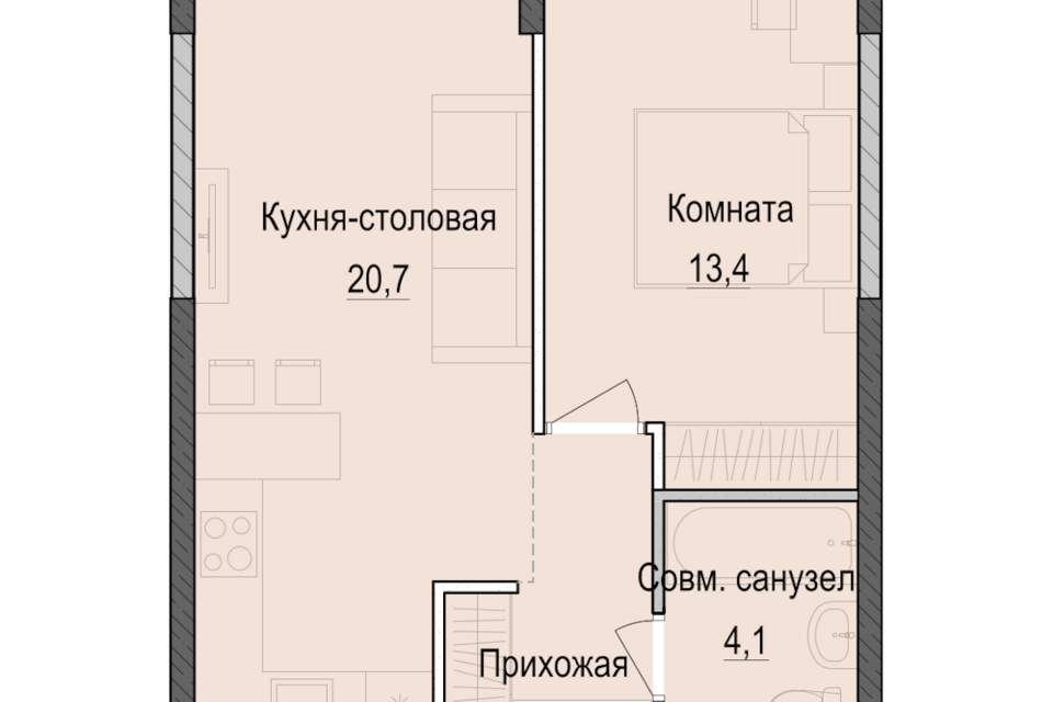 квартира г Казань ул Южно-Промышленная 7/1 Республика Татарстан Татарстан, городской округ Казань фото 1