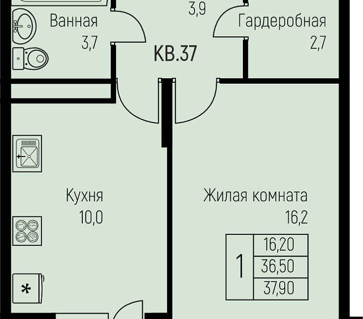 квартира г Краснодар п Березовый Краснодар городской округ, Жилой комплекс Nova Vita фото 1