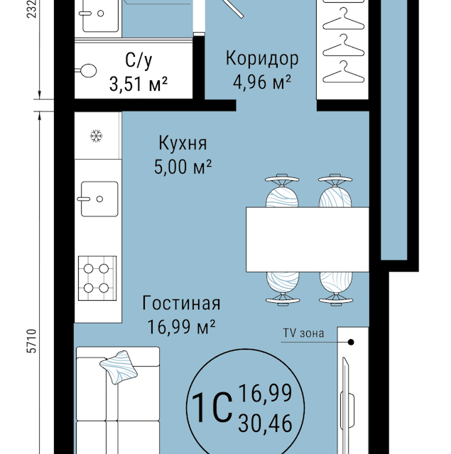 квартира г Уфа р-н Ленинский ул Летчиков 2/10 городской округ Уфа фото 1