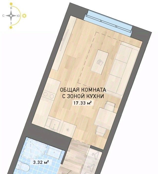 квартира г Екатеринбург Чкаловская ул Николая Кичигина 10/4 фото 1