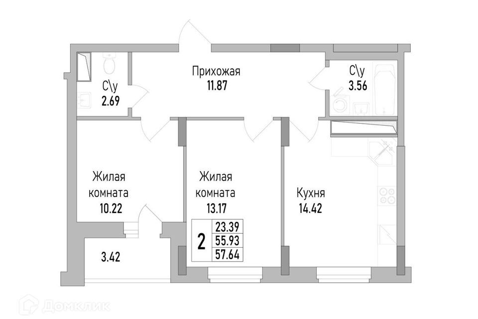 квартира г Воронеж р-н Коминтерновский пр-кт Труда 139 городской округ Воронеж фото 1