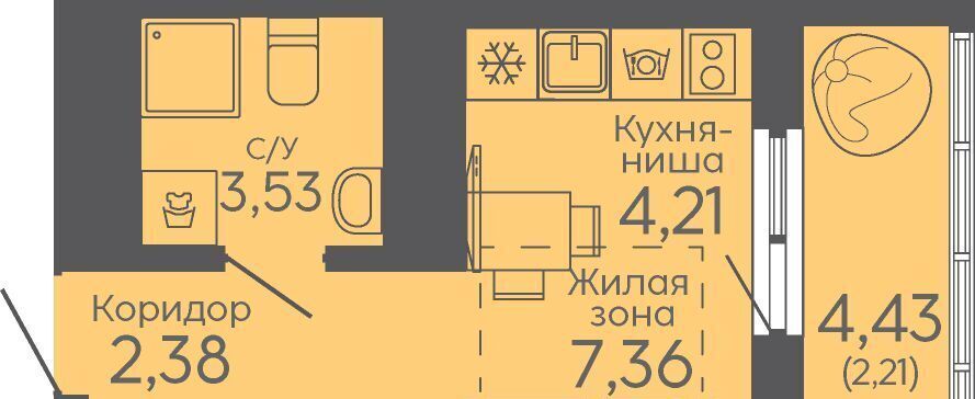 квартира г Екатеринбург микрорайон Новокольцовский Ботаническая фото 1