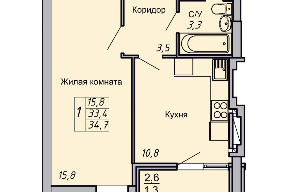 квартира г Волгоград р-н Кировский городской округ Волгоград, Кировский район фото 1