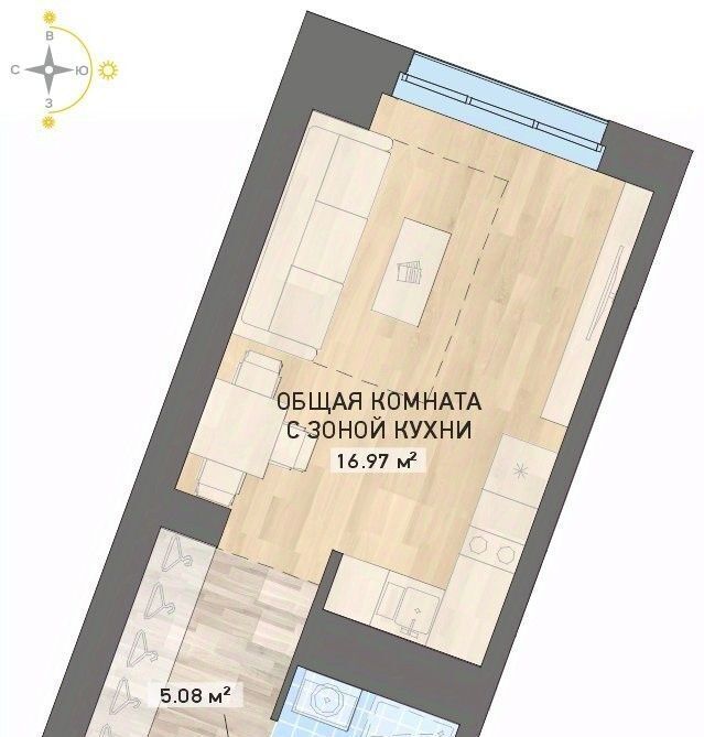 квартира г Екатеринбург Чкаловская ул Николая Кичигина 10/4 фото 1