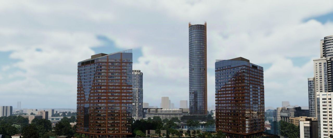 квартира г Екатеринбург р-н Верх-Исетский ул Маршала Жукова 16 МФК Re:Volution Towers Площадь 1905 года фото 2