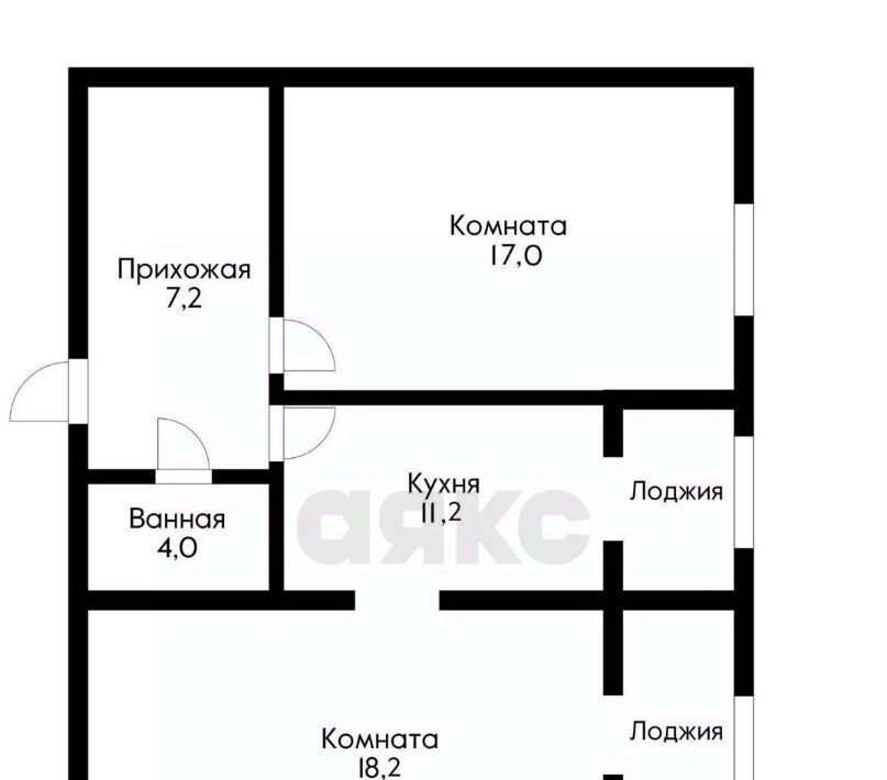 квартира г Краснодар р-н Западный ул им. Федора Лузана фото 2