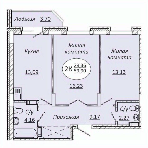 квартира г Новосибирск р-н Октябрьский ул 2-я Воинская 51 фото 1
