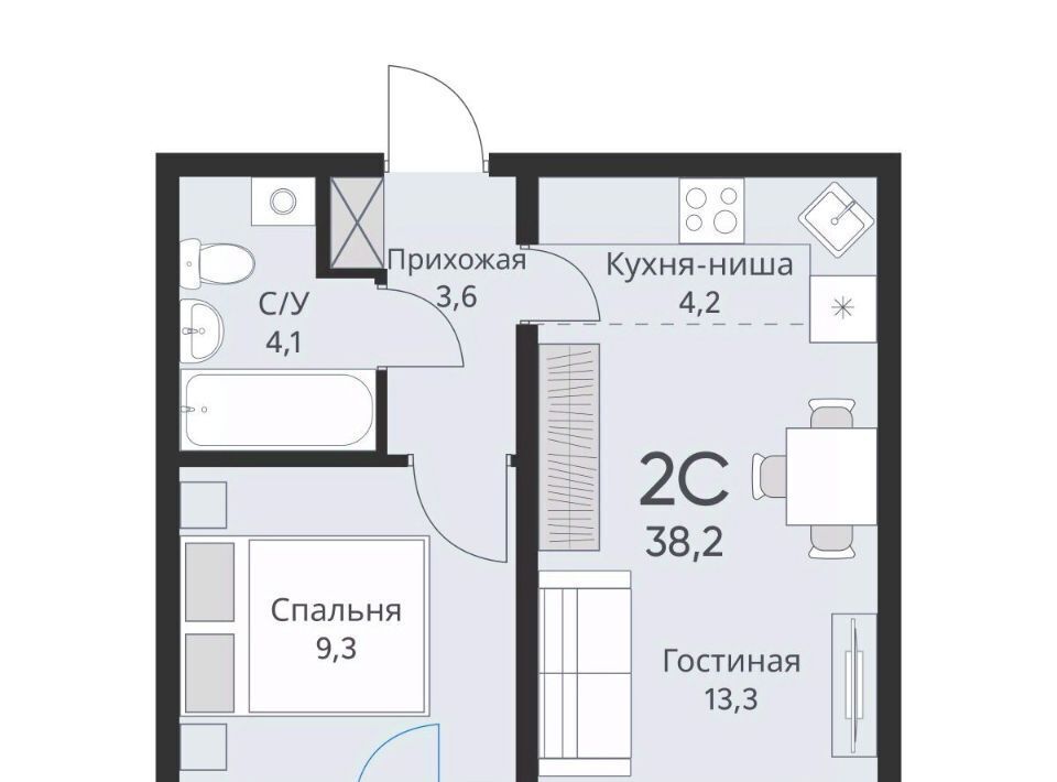квартира г Обь ул Большая 23 ЖК «Свои люди» Площадь Маркса фото 1