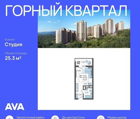 дом 1 ЖК «Горный квартал» Хостинский район фото