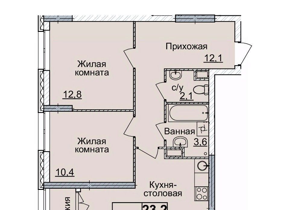 квартира г Нижний Новгород р-н Нижегородский Горьковская ЖК «Горизонты Нижнего» фото 1