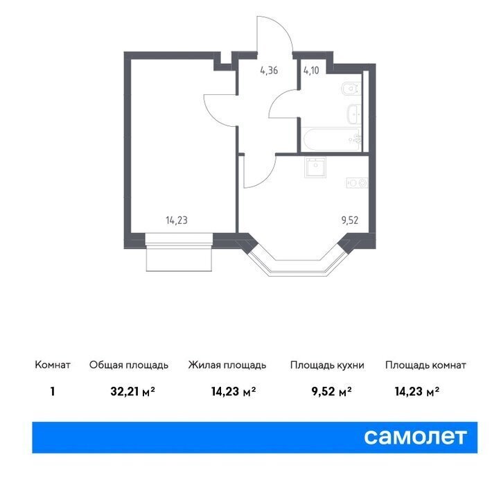 квартира г Москва метро Курьяново жилой комплекс Квартал Домашний, 1 фото 1