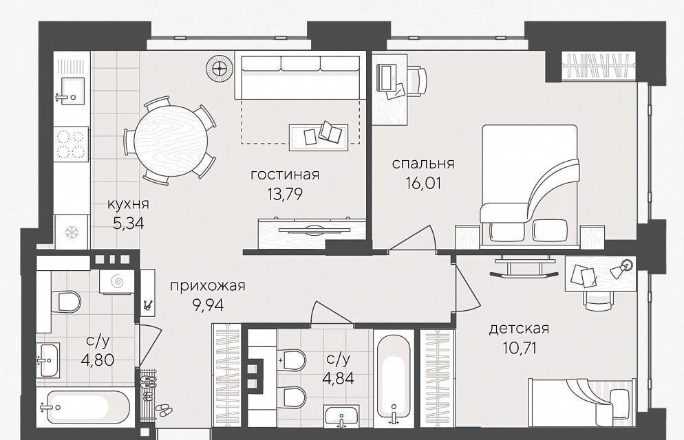 квартира г Новосибирск р-н Заельцовский ул Кедровая 75 фото 27