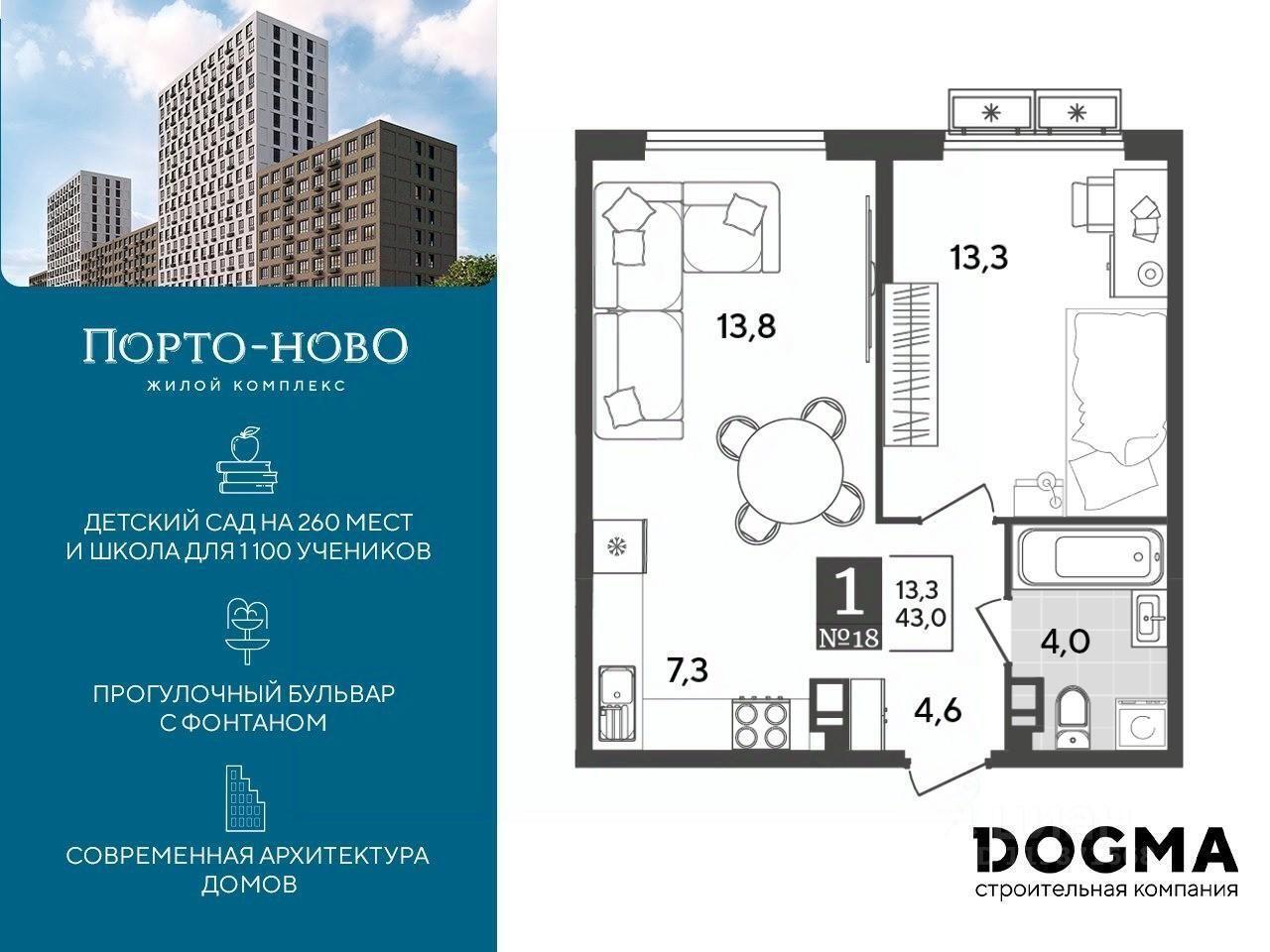 квартира г Новороссийск с Цемдолина ул Красина 53/3 ЖК Красина р-н Приморский Цемдолина фото 1