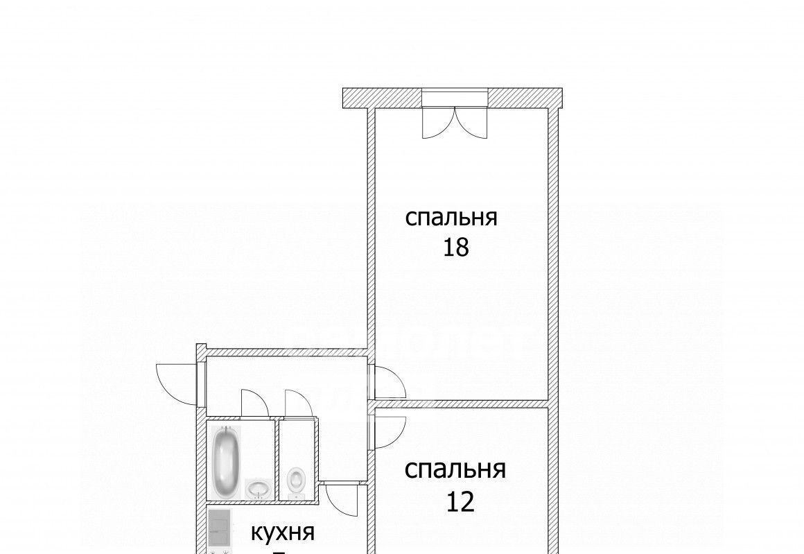 квартира г Томск р-н Советский ул Льва Толстого 79 фото 2