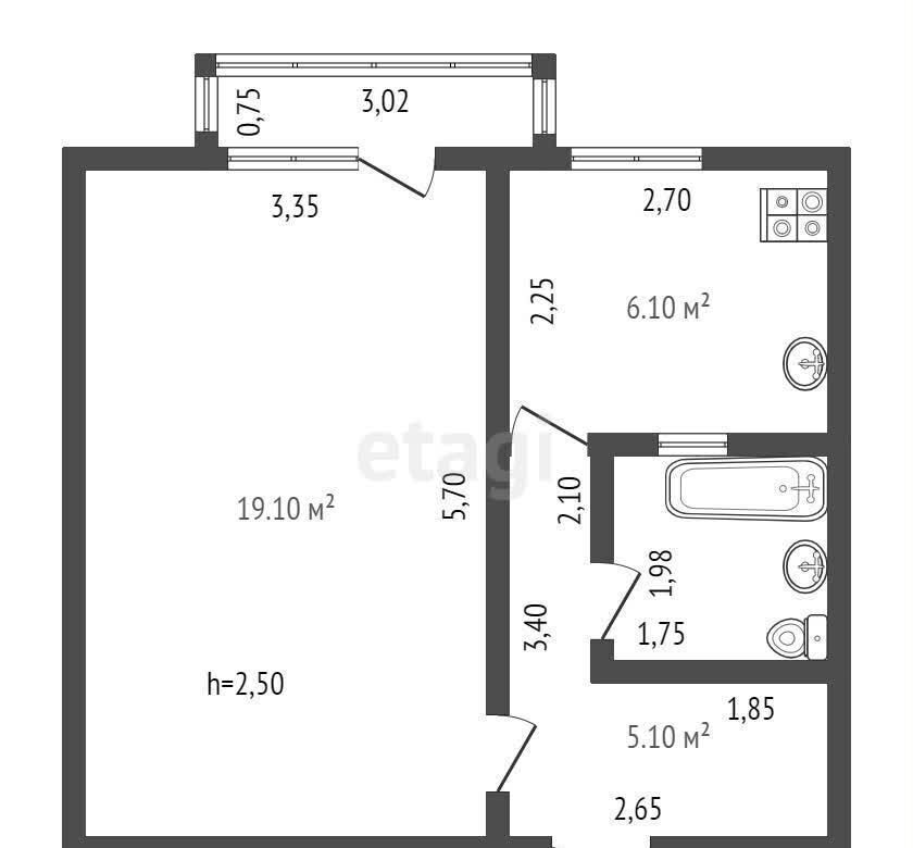 квартира р-н Ейский г Ейск пер Керченский 2 фото 11