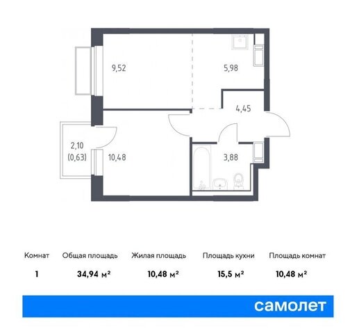 п Мирный Томилино, жилой комплекс Томилино Парк, к 6. 3 фото