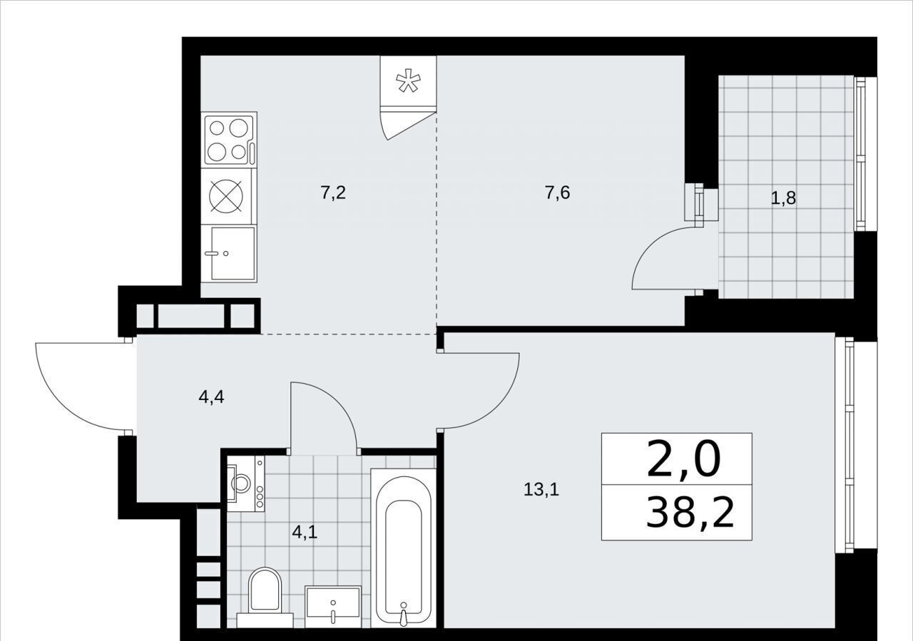 квартира г Москва метро Коммунарка Кв-л 160, д. 3, Московская область фото 2