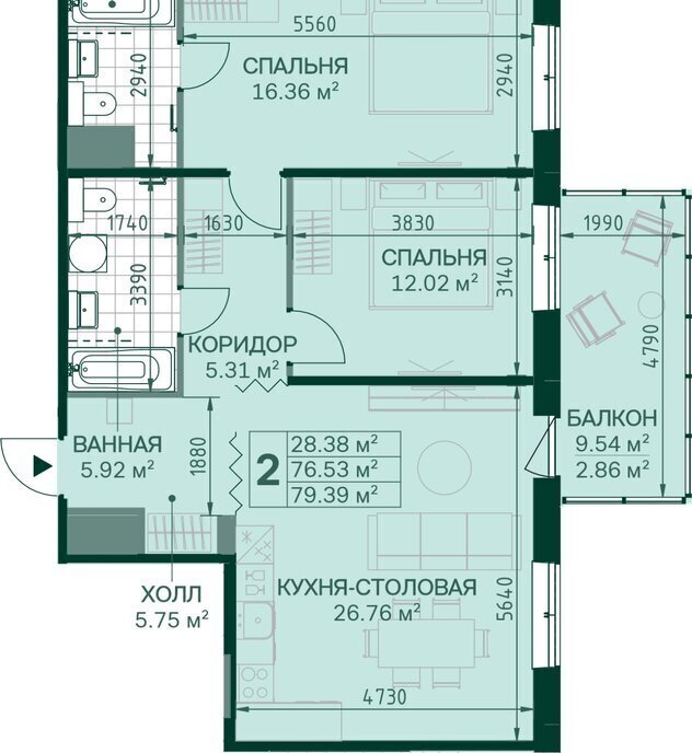 квартира г Санкт-Петербург метро Новочеркасская ул Магнитогорская 5к/3 округ Большая Охта фото 1