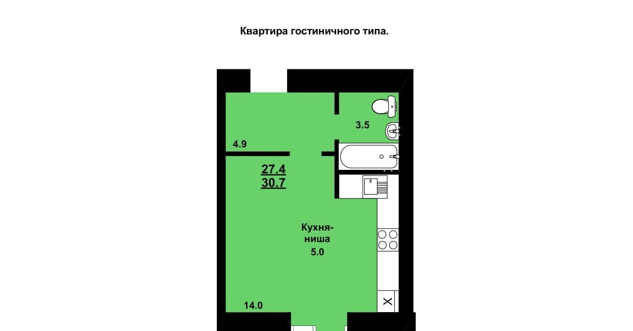 квартира р-н Благовещенский с Чигири 10 фото 2