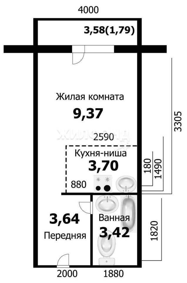 квартира г Новосибирск р-н Первомайский ул Твардовского 22/1 ЖК «Березовое» Речной вокзал фото 4