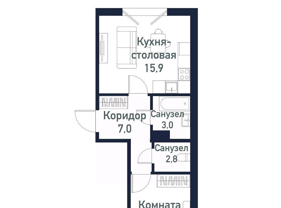 квартира р-н Сосновский п Пригородный Кременкульское с/пос, Парковый Премиум жилой комплекс фото 1