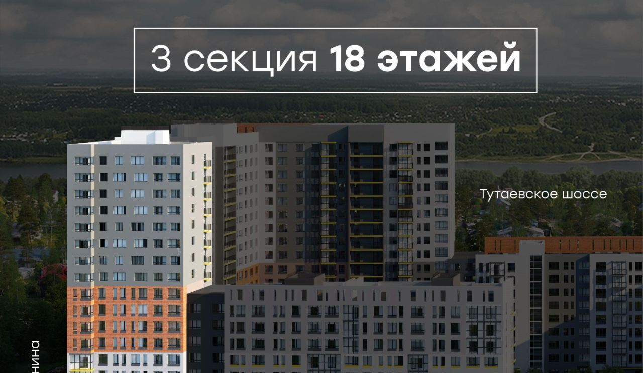 квартира г Ярославль р-н Дзержинский ш Тутаевское 93б фото 10