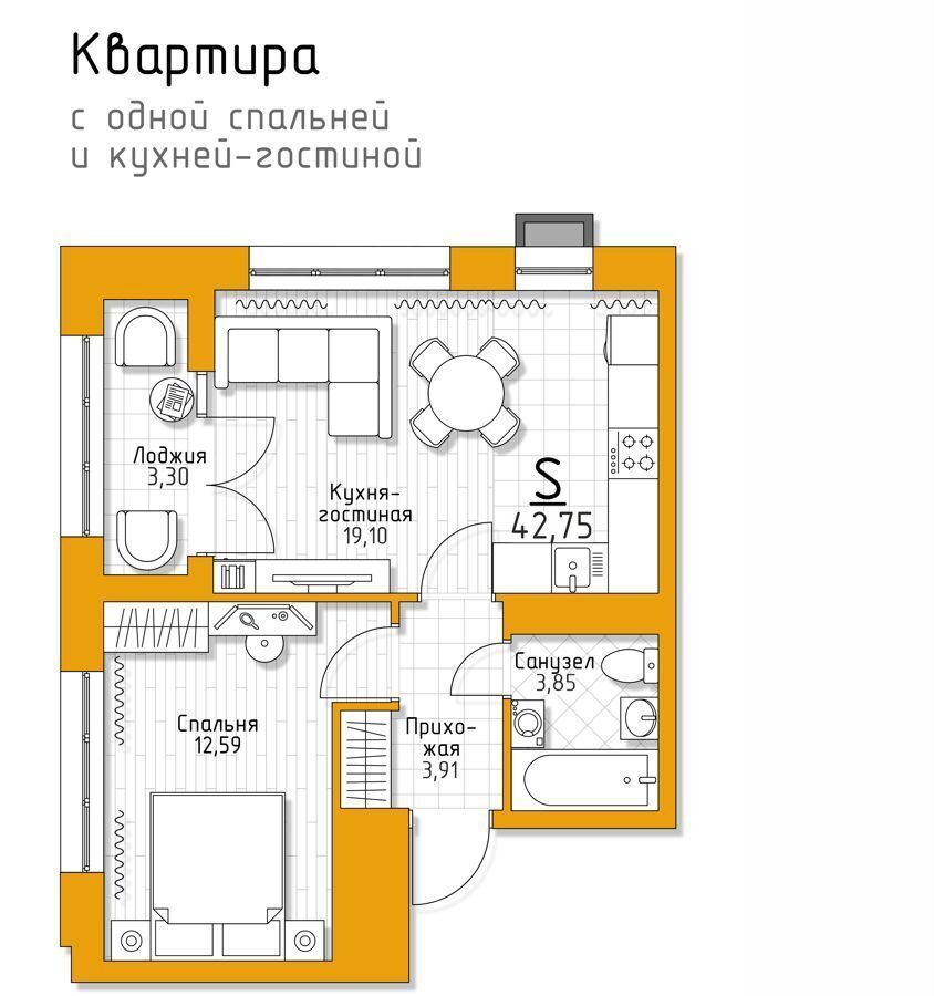квартира г Тула р-н Пролетарский стр. 11, пос. Молодёжный фото 1