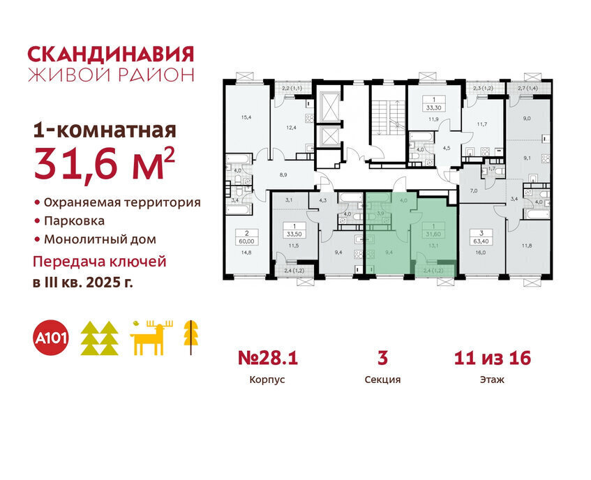 квартира г Москва п Филимонковское метро Коммунарка ТиНАО квартал № 167 фото 2