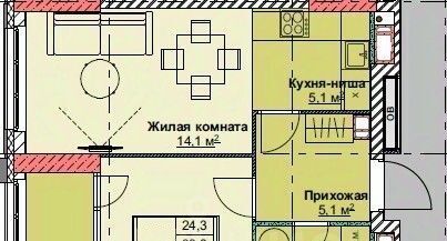 квартира г Владивосток р-н Первомайский ЖК Каштановый двор 1/5 фото 1