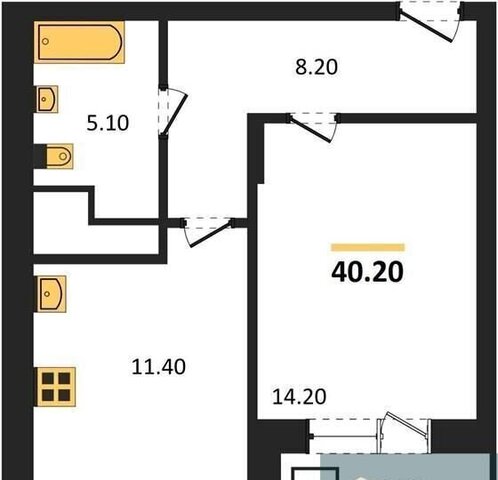 квартира р-н Центральный ЖК «‎Яблоневые Сады» д. 140Б фото