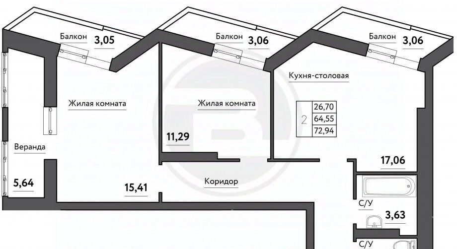 квартира г Самара Безымянка ЖК Времена года 13-й мкр фото 9