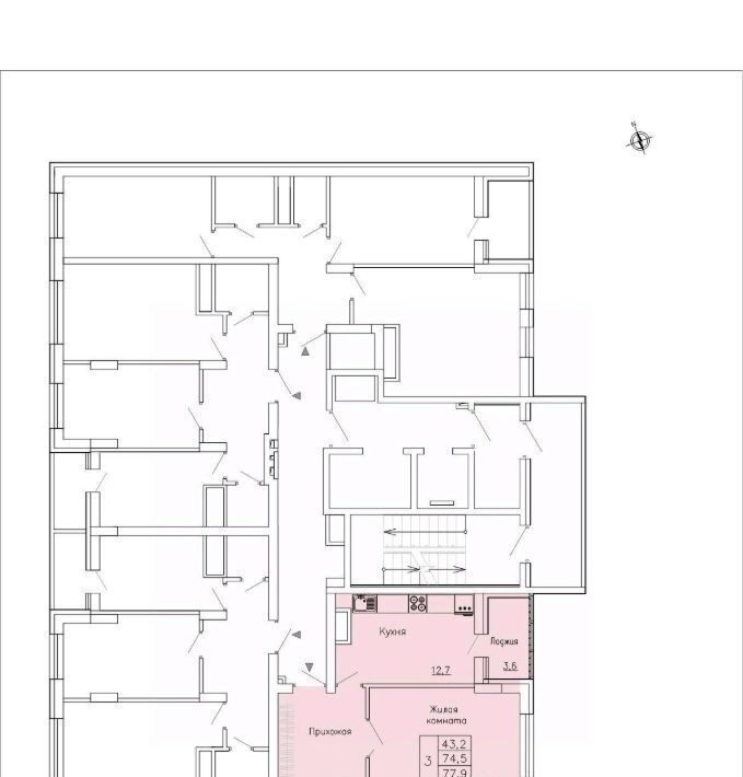 квартира г Воронеж р-н Железнодорожный ул Рокоссовского 47 фото 2