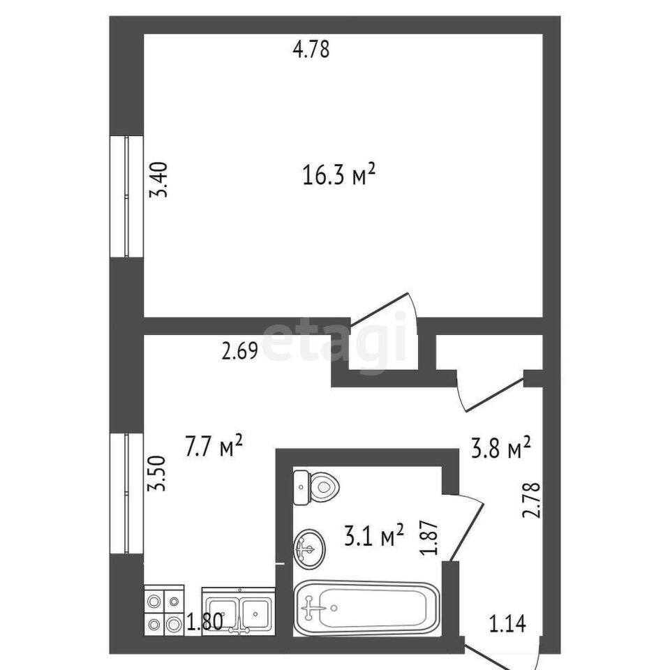 квартира г Якутск ул Дзержинского 35/1а фото 8