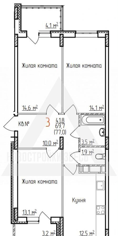 квартира г Владимир р-н Фрунзенский ул Добросельская 1 фото 2