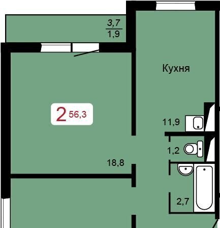 квартира г Красноярск р-н Кировский ул Кутузова 4 ЖК «Мичурино» фото 1